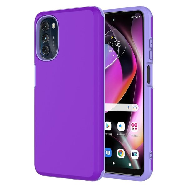 Ampd Classic Slim Dual Layer Case for Motorola Moto G 5G 2022 Purple AA-MOTG5G22-CLASSIC-PURP